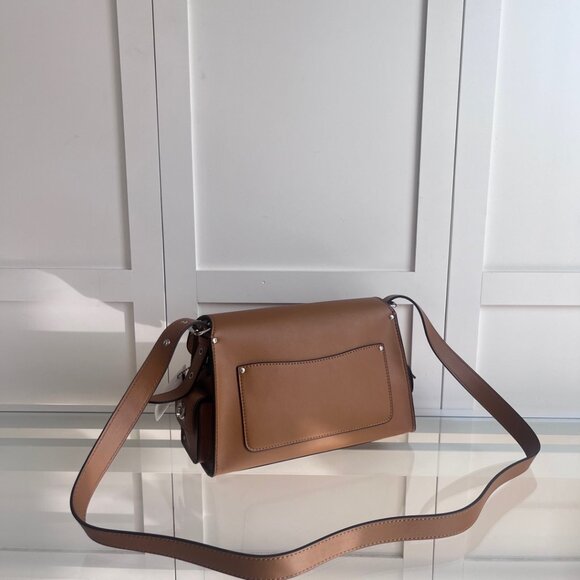 Coach CT721 Leather Soft Tabby Shoulder Bag Crossbody Brown New - Picture 4 of 7